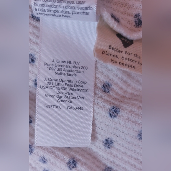 Madewell Waffle Knit Pajama Tee in Tossed Dot Size Medium 100% Cotton Comfy Soft - Picture 9 of 12